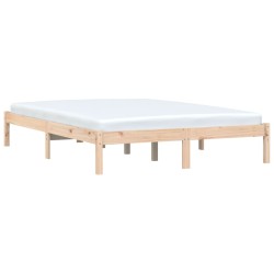 vidaXL Giroletto 150x200cm Legno Massello di Pino 5FT King