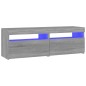 Mobili TV con Luci LED 2 pz Grigio Sonoma 60x35x40 cm