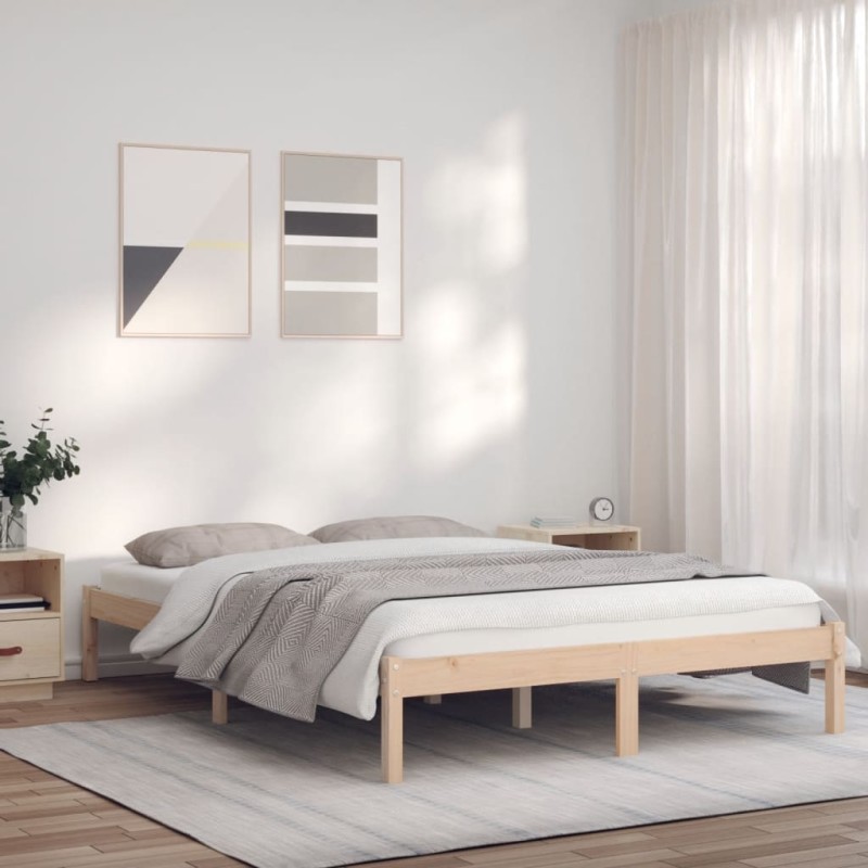 vidaXL Giroletto 160x200 cm in Legno Massello di Pino
