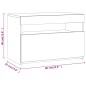 Mobili TV con Luci LED 2 pz Grigio Sonoma 60x35x40 cm