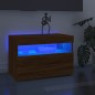 Mobili Porta TV con Luci LED 2 pz Rovere Marrone 60x35x40 cm Mobili Porta TV con Luci LED 2 pz Rovere Marrone 60x35x40 cm