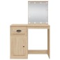 vidaXL Toeletta con Luci LED Rovere Sonoma 90x42x132,5 cm vidaXL Toeletta con Luci LED Rovere Sonoma 90x42x132,5 cm