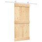 vidaXL Porta Scorrevole con Set Hardware 95x210 cm Legno Massello Pino