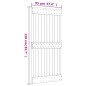 vidaXL Porta Scorrevole con Set Hardware 95x210 cm Legno Massello Pino