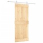 vidaXL Porta Scorrevole con Set Hardware 85x210 cm Legno Massello Pino vidaXL Porta Scorrevole con Set Hardware 85x210 cm Legno Massello Pino