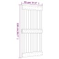 vidaXL Porta Scorrevole con Set Hardware 95x210 cm Legno Massello Pino vidaXL Porta Scorrevole con Set Hardware 95x210 cm Legno Massello Pino