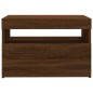 Mobile Porta TV con Luci LED Rovere Marrone 60x35x40 cm
