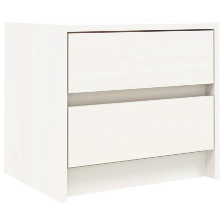 vidaXL Comodino Bianco 40x31x35,5 cm in Legno Massello di Pino