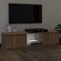 Mobile Porta TV con Luci LED Rovere Marrone 120x30x35,5 cm Mobile Porta TV con Luci LED Rovere Marrone 120x30x35,5 cm