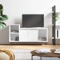 vidaXL Mobile Porta TV Bianco Lucido 100x35x55 cm in Legno Multistrato vidaXL Mobile Porta TV Bianco Lucido 100x35x55 cm in Legno Multistrato