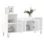 vidaXL Mobile Porta TV Bianco Lucido 100x35x55 cm in Legno Multistrato vidaXL Mobile Porta TV Bianco Lucido 100x35x55 cm in Legno Multistrato