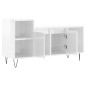 vidaXL Mobile Porta TV Bianco Lucido 100x35x55 cm in Legno Multistrato vidaXL Mobile Porta TV Bianco Lucido 100x35x55 cm in Legno Multistrato