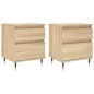 vidaXL Comodini 2pz Rovere Sonoma 40x35x50 cm in Legno Multistrato vidaXL Comodini 2pz Rovere Sonoma 40x35x50 cm in Legno Multistrato