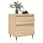 vidaXL Comodini 2pz Rovere Sonoma 40x35x50 cm in Legno Multistrato vidaXL Comodini 2pz Rovere Sonoma 40x35x50 cm in Legno Multistrato