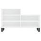 vidaXL Scarpiera Bianco Lucido 102x36x60 cm in Legno Multistrato