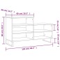 vidaXL Scarpiera Bianco Lucido 102x36x60 cm in Legno Multistrato