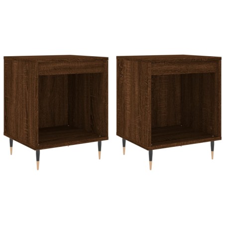 vidaXL Comodini 2pz Rovere Marrone 40x35x50 cm in Legno Multistrato