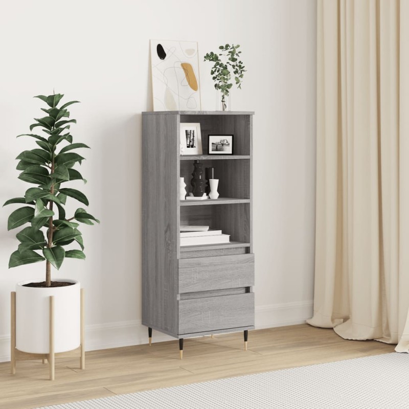 vidaXL Credenza Grigio Sonoma 40x36x110 cm in Legno Multistrato vidaXL Credenza Grigio Sonoma 40x36x110 cm in Legno Multistrato