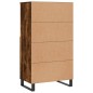 vidaXL Credenza Rovere Fumo 60x36x110 cm in Legno Multistrato vidaXL Credenza Rovere Fumo 60x36x110 cm in Legno Multistrato