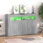 Credenza con Luci LED Grigio Sonoma 115,5x30x75 cm Credenza con Luci LED Grigio Sonoma 115,5x30x75 cm