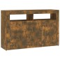 Credenza con Luci LED Rovere Fumo 115,5x30x75 cm Credenza con Luci LED Rovere Fumo 115,5x30x75 cm