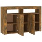 Credenza con Luci LED Rovere Fumo 115,5x30x75 cm Credenza con Luci LED Rovere Fumo 115,5x30x75 cm