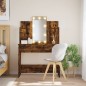 vidaXL Toeletta con Luci LED Rovere Fumo 96x40x142 cm vidaXL Toeletta con Luci LED Rovere Fumo 96x40x142 cm