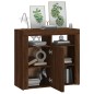 Credenza con Luci LED Rovere Marrone 80x35x75 cm Credenza con Luci LED Rovere Marrone 80x35x75 cm