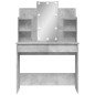 vidaXL Toeletta con Luci LED Grigio Cemento 96x40x142 cm vidaXL Toeletta con Luci LED Grigio Cemento 96x40x142 cm