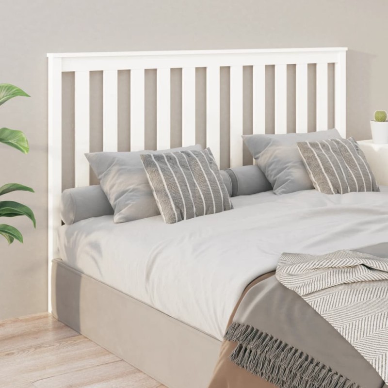 vidaXL Testiera per Letto Bianca 166x6x101cm in Legno Massello di Pino vidaXL Testiera per Letto Bianca 166x6x101cm in Legno Massello di Pino