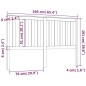 vidaXL Testiera per Letto Bianca 166x6x101cm in Legno Massello di Pino vidaXL Testiera per Letto Bianca 166x6x101cm in Legno Massello di Pino