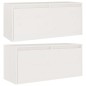 vidaXL Pensili 2 pz Bianchi 80x30x35 cm in Legno Massello di Pino vidaXL Pensili 2 pz Bianchi 80x30x35 cm in Legno Massello di Pino