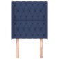 Testiera ad Orecchio Blu 83x16x118/128 cm in Tessuto Testiera ad Orecchio Blu 83x16x118/128 cm in Tessuto