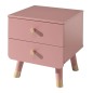 Vipack Comodino Billy con 2 Cassetti in Legno Naturale Rosa Terra Vipack Comodino Billy con 2 Cassetti in Legno Naturale Rosa Terra