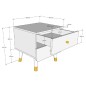 Vipack Comodino Billy con 2 Cassetti in Legno Naturale Rosa Terra Vipack Comodino Billy con 2 Cassetti in Legno Naturale Rosa Terra