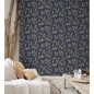 DUTCH WALLCOVERINGS Carta da Parati Leafs in Blu e Oro DUTCH WALLCOVERINGS Carta da Parati Leafs in Blu e Oro