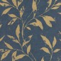 DUTCH WALLCOVERINGS Carta da Parati Leafs in Blu e Oro DUTCH WALLCOVERINGS Carta da Parati Leafs in Blu e Oro