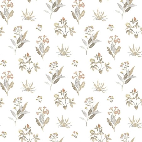  Noordwand Parati Blooming Garden 6 Flowers and Plants Bianco e Grigio 