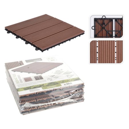 ProGarden Set di Piastrelle per Terrazzi e Pavimentazione 6 pz Marrone