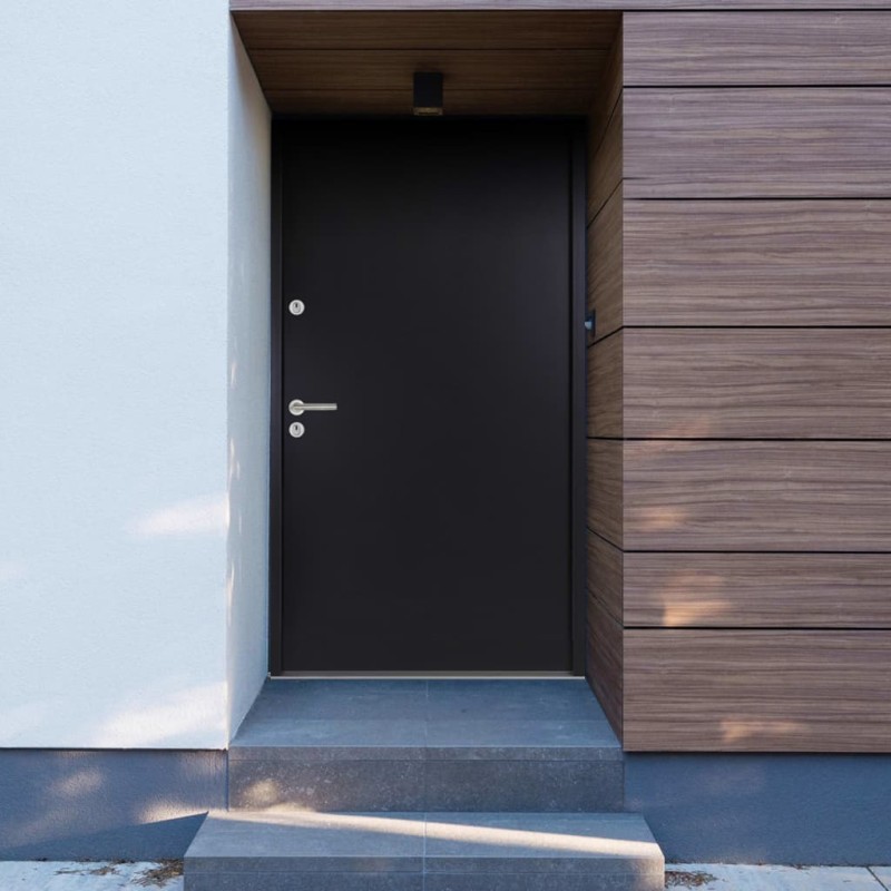 Porta Ingresso in Alluminio Antracite 100x200 cm Porta Ingresso in Alluminio Antracite 100x200 cm