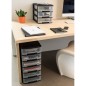 Curver Cassettiera Scrivania a Cubo Babel A4 3x5L Nera e Trasparente Curver Cassettiera Scrivania a Cubo Babel A4 3x5L Nera e Trasparente