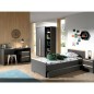 Vipack Comodino London con 2 Cassetti in Legno Antracite Vipack Comodino London con 2 Cassetti in Legno Antracite