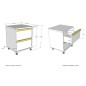 Vipack Comodino London con 2 Cassetti in Legno Antracite Vipack Comodino London con 2 Cassetti in Legno Antracite