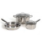 Livoo Set di Pentole 5 pz in Acciaio Inox Argento Livoo Set di Pentole 5 pz in Acciaio Inox Argento