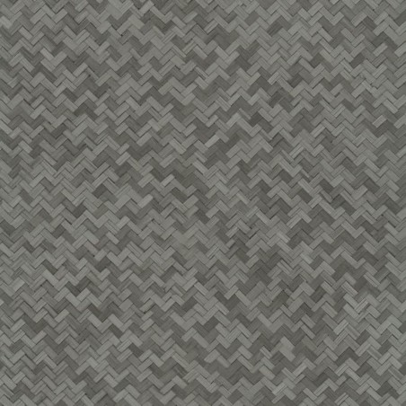 Noordwand Carta da Parati Botanica Rattan Wickerwork Nero e Grigio