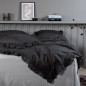 Venture Home Set da Letto Levi 220x240 cm Cotone Antracite Venture Home Set da Letto Levi 220x240 cm Cotone Antracite