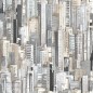 Noordwand Parati Friends & Coffee Cities and Skyline Grigio Metallico
