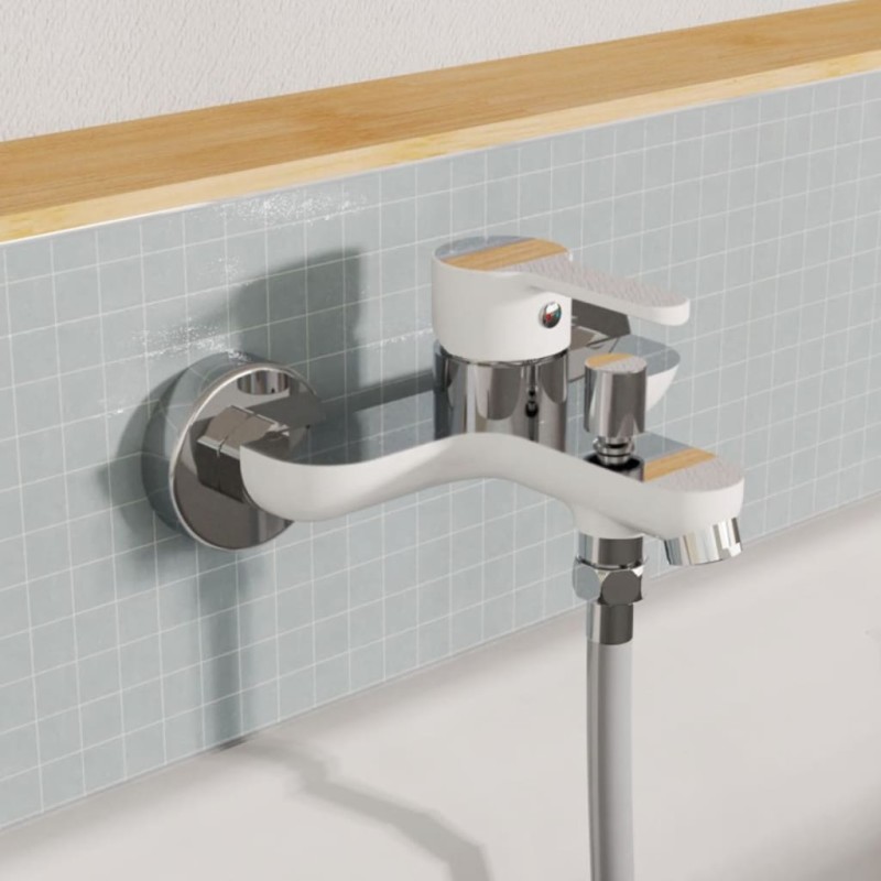 EISL Miscelatore da Bagno DIZIANI Bianco Cromato EISL Miscelatore da Bagno DIZIANI Bianco Cromato