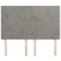 Testiere 4 pz Grigio Chiaro 72x5x78/88 cm in Velluto Testiere 4 pz Grigio Chiaro 72x5x78/88 cm in Velluto