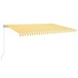vidaXL Tenda da Sole Retrattile Automatica 500x300cm Giallo e Bianco